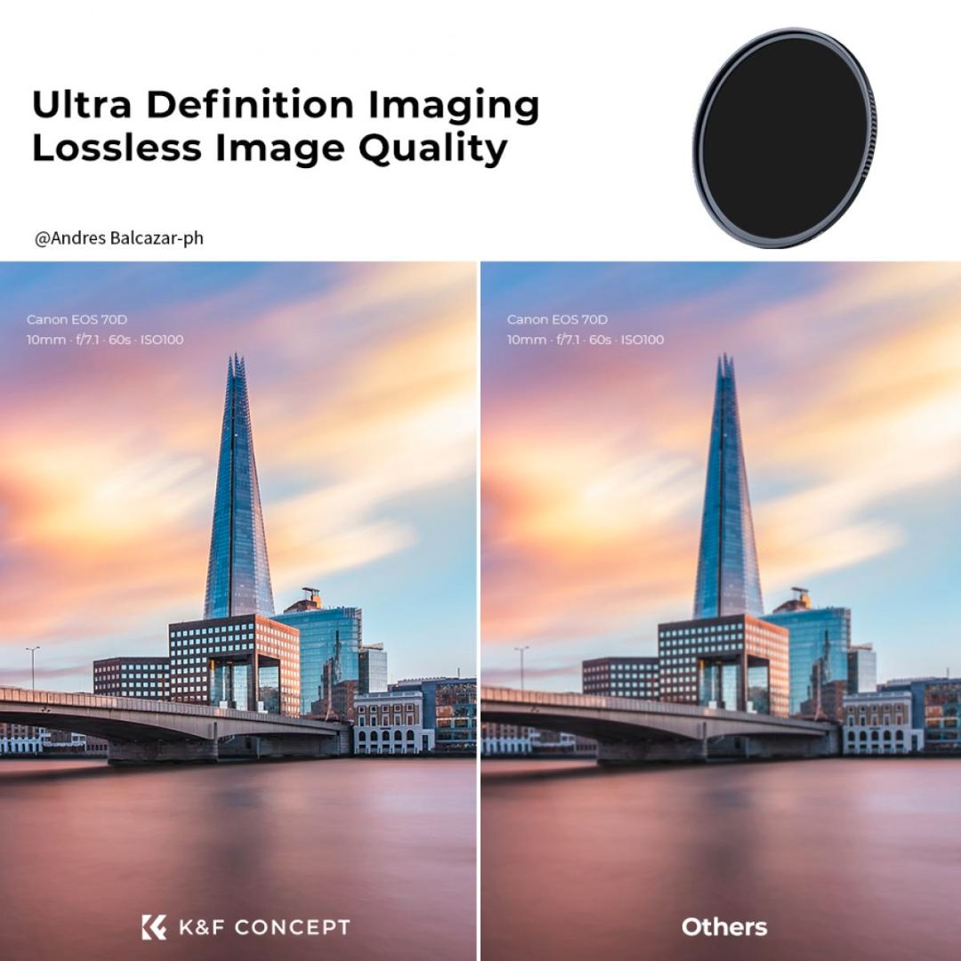 K&F Concept 105mm ND1000 (10 Stop) Fixed ND Filter Neutral Density Multi-Coated KF01.1903 - 3